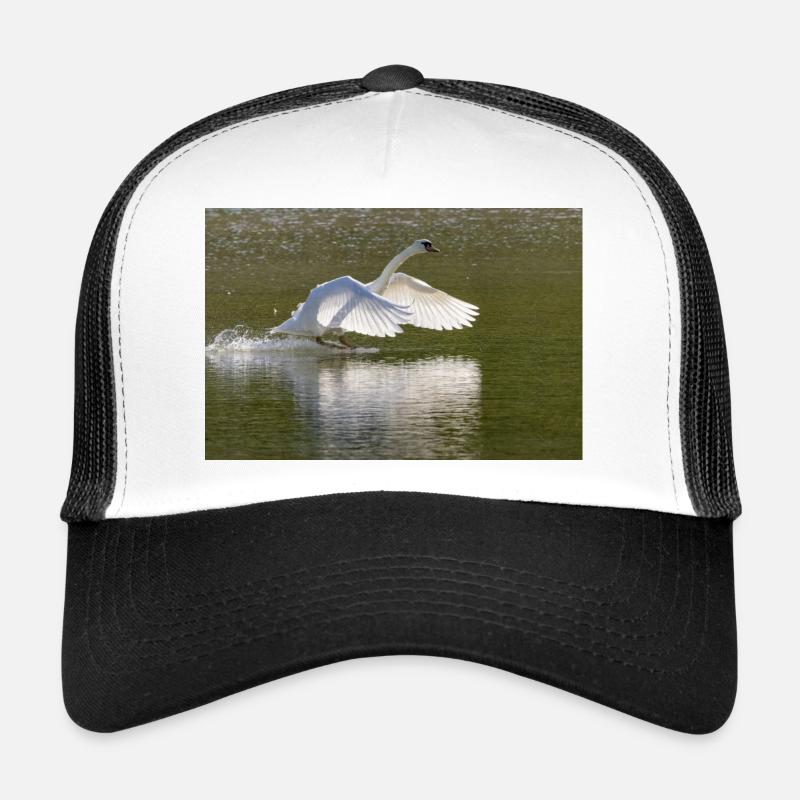 Schwan bei der Landung Trucker Cap
