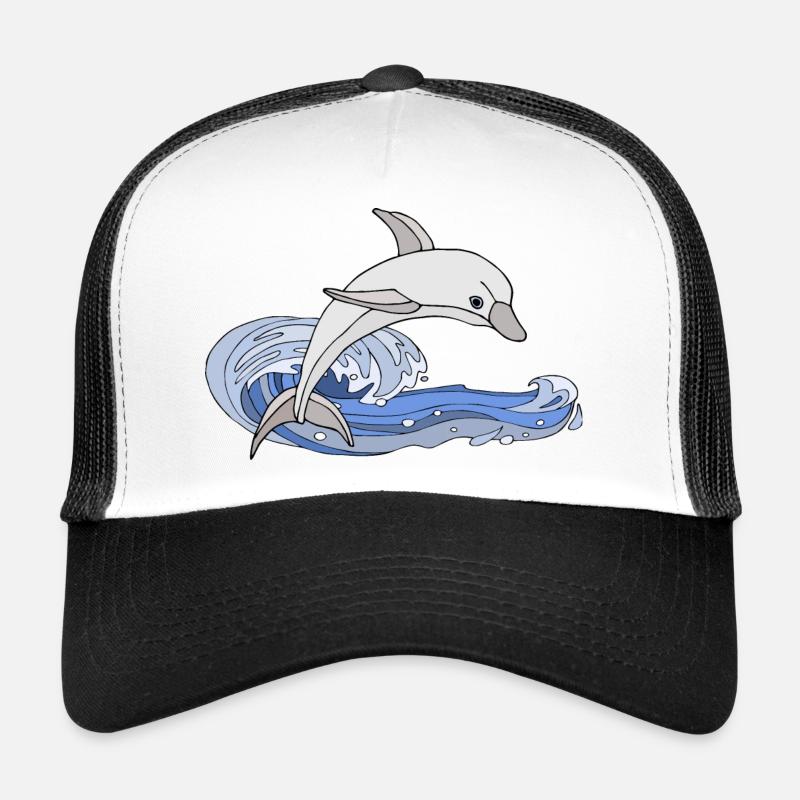 Delfin - Trucker Cap - Weiß/Schwarz