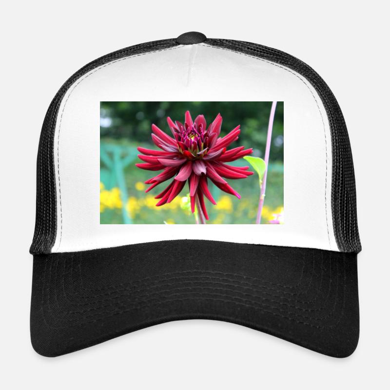 Fleur, Rouge, Fleur Rouge Casquette trucker 