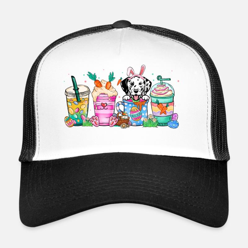 Dog coffee easter dalmation 4500x5400Dalmation Dog Trucker Cap
