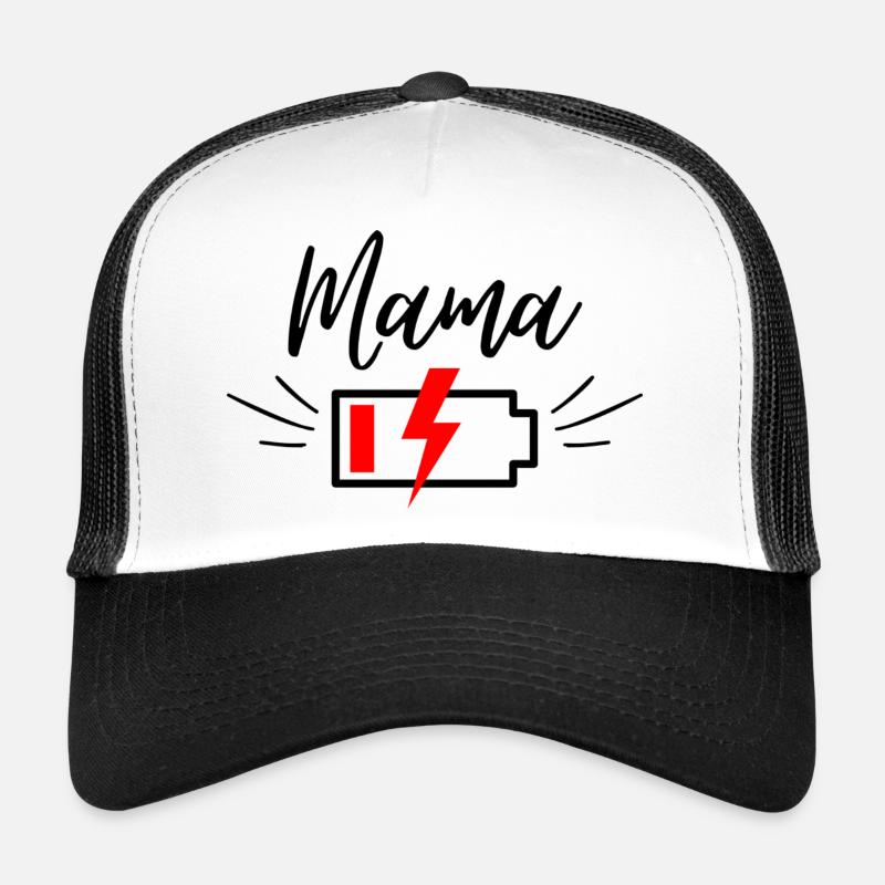 Mama Power Empty (black) - Trucker Cap - Weiß/Schwarz