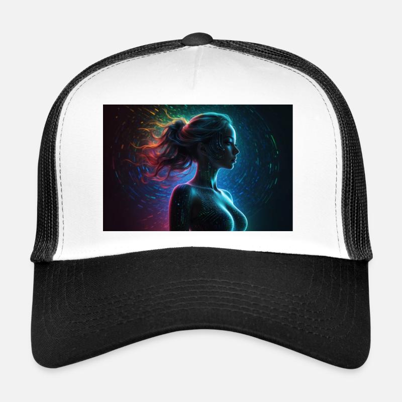 Futuristic Woman Trucker Cap
