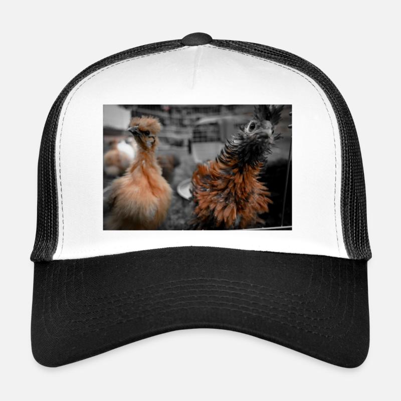 Crazy Chicken - Trucker Cap - Weiß/Schwarz
