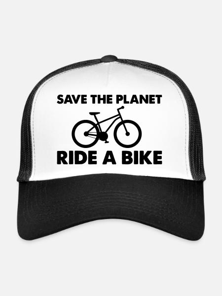 faire du vélo - Casquette trucker  - blanc/noir - Devant