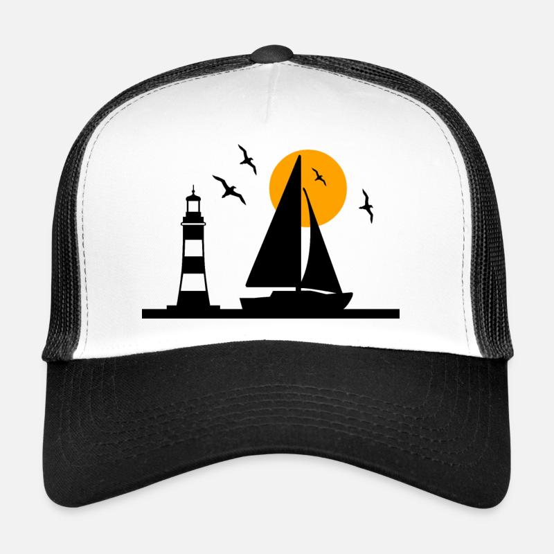 Segeln - Trucker Cap - Weiß/Schwarz