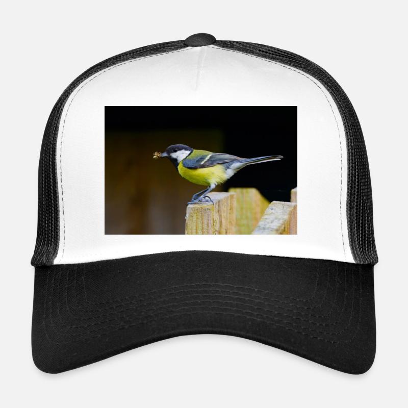 Great Tit with Spider - Trucker Cap - white/black