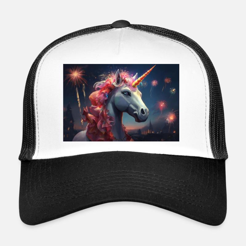 Unicorn fireworks Trucker Cap