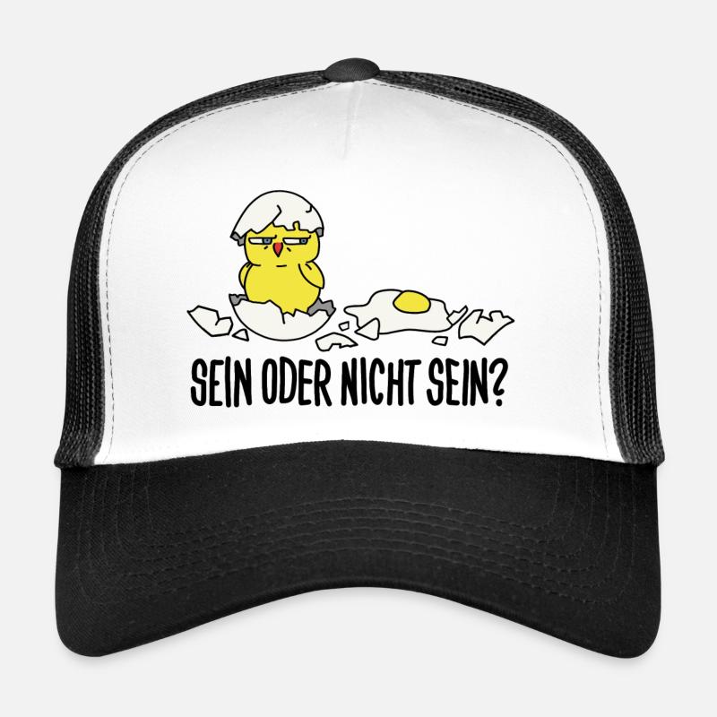 to be or not to be - Trucker Cap - white/black