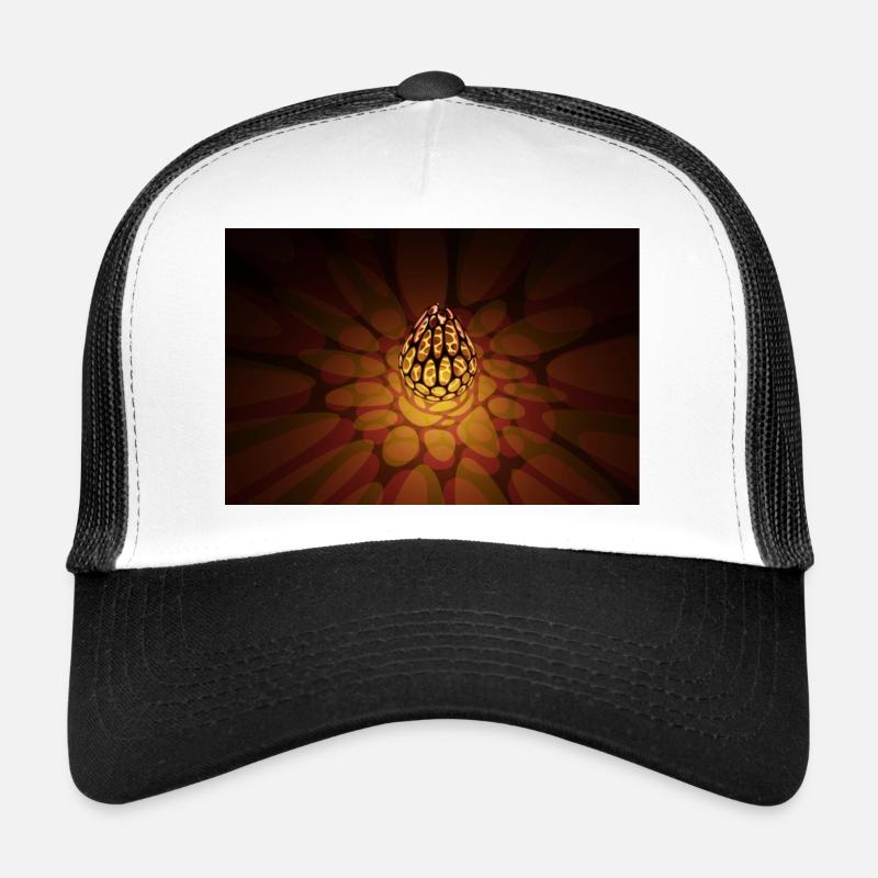 LIGHT VORONOÏ - Casquette trucker  - blanc/noir