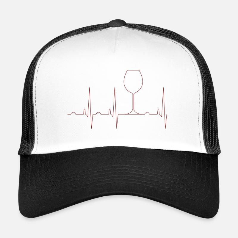 Herzschlag Weinglas Trucker Cap