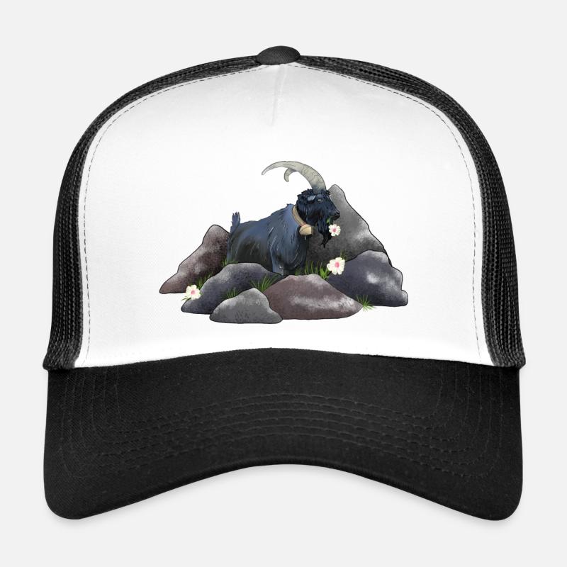 Steinbock - Trucker Cap - Weiß/Schwarz