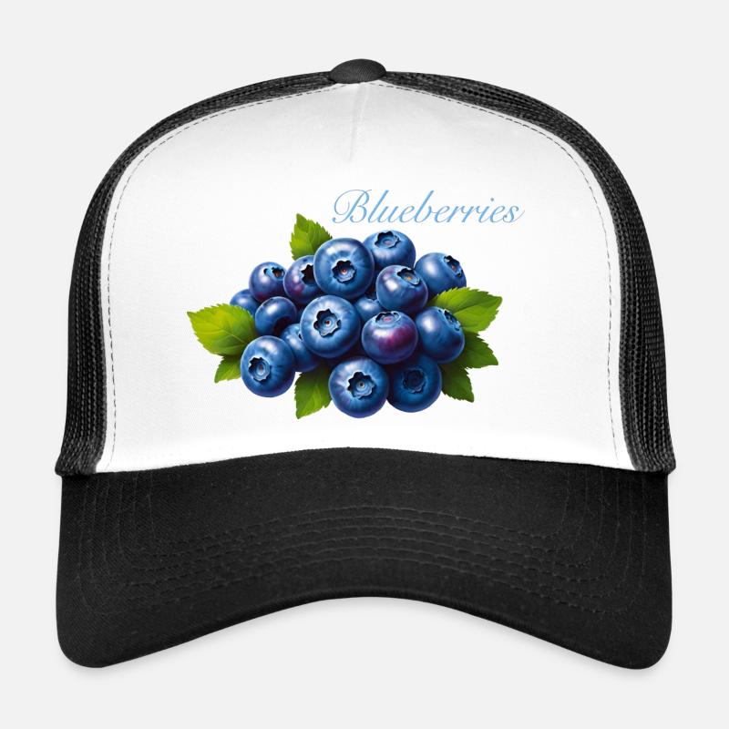 Blueberries - Trucker Cap - Weiß/Schwarz