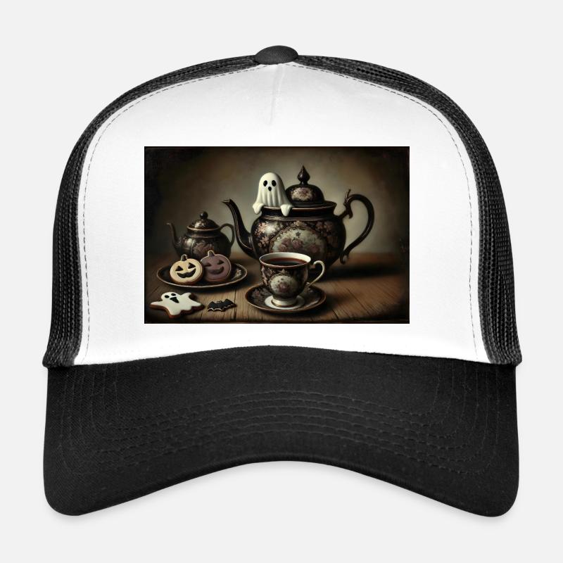atmospheric Halloween tea hour - witching hour Trucker Cap