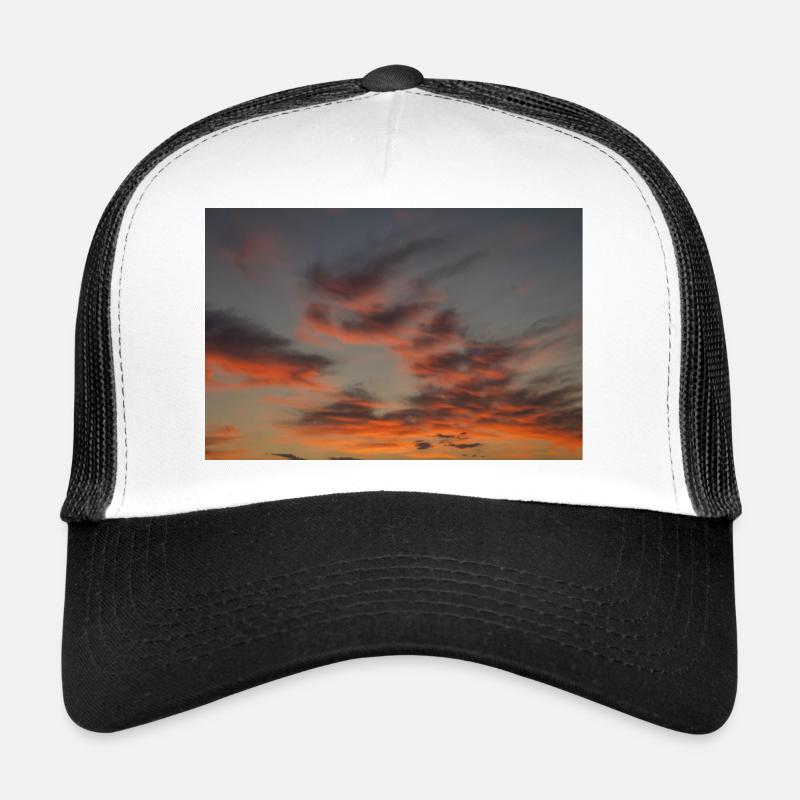 Fire sky - Casquette trucker  - blanc/noir
