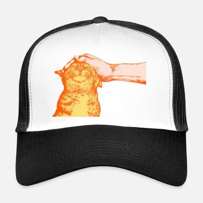 DIE GLÜCKLICHE KATZE - Trucker Cap - Weiß/Schwarz