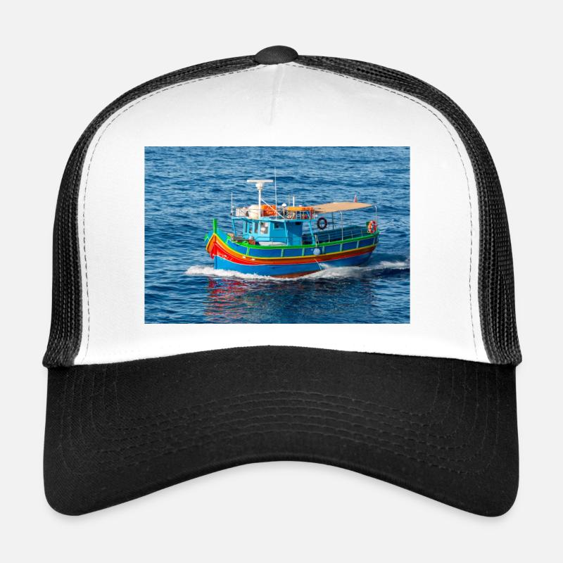 Bateau de pêche traditionnel de Malte Luzzu Casquette trucker 