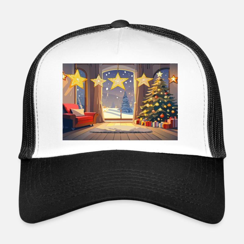Réveillon - Casquette trucker  - blanc/noir