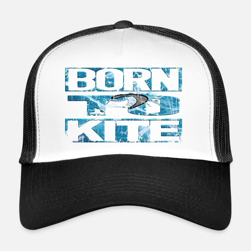 Born to Kite - Trucker Cap - Weiß/Schwarz