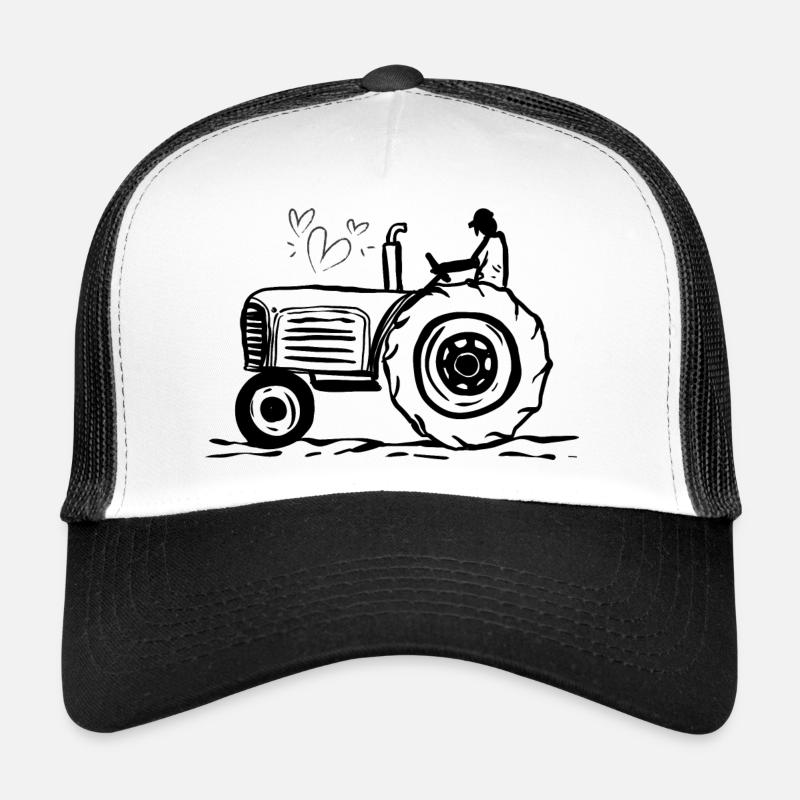 Traktor / Traktor / Traktor - Trucker Cap - Weiß/Schwarz