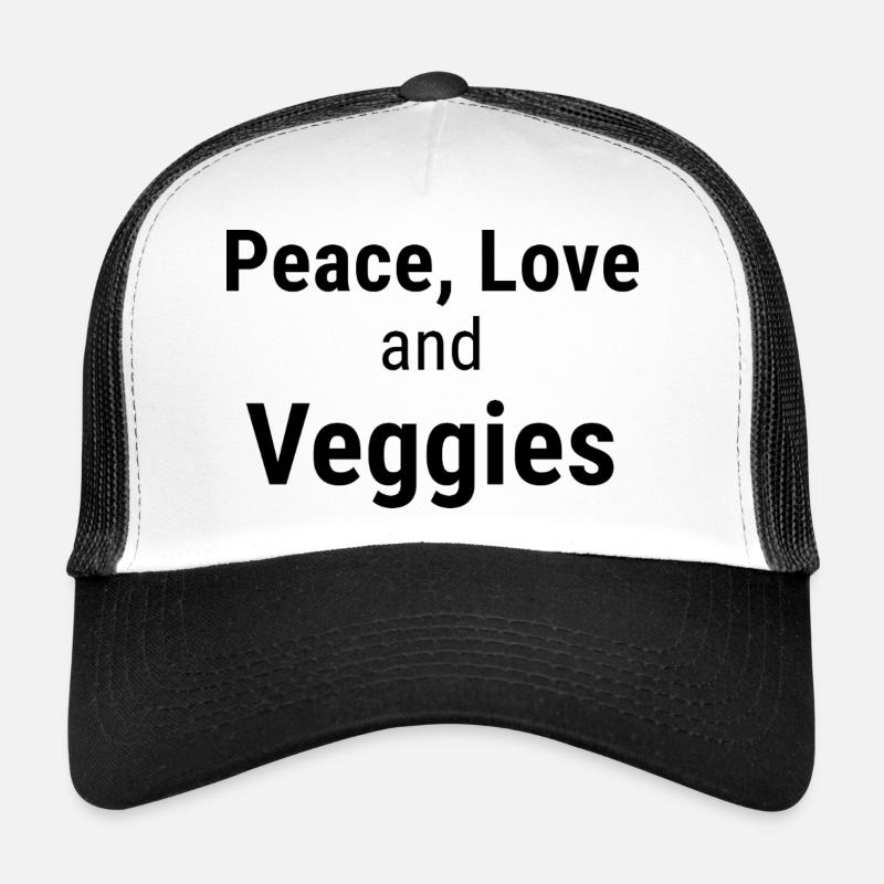 Frieden, Liebe und Gemüse Trucker Cap