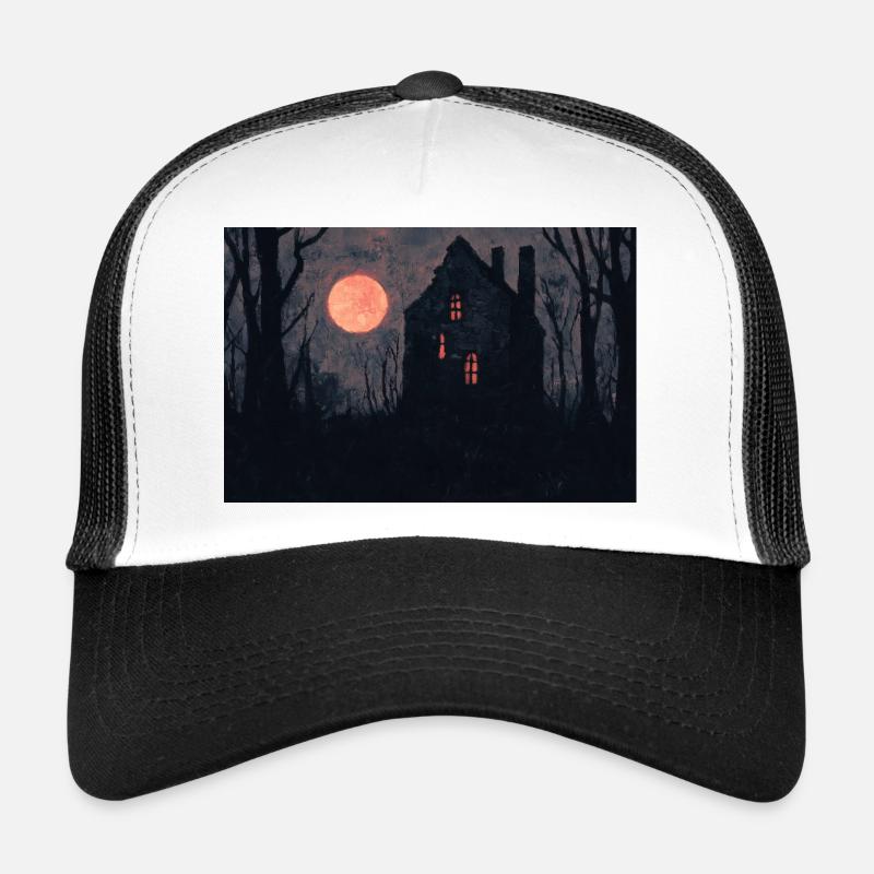 Poster Illustration Maison Hantée Casquette trucker 