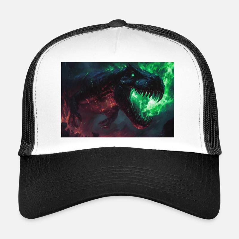 Poster Illustration Monstre T-rex Casquette trucker 