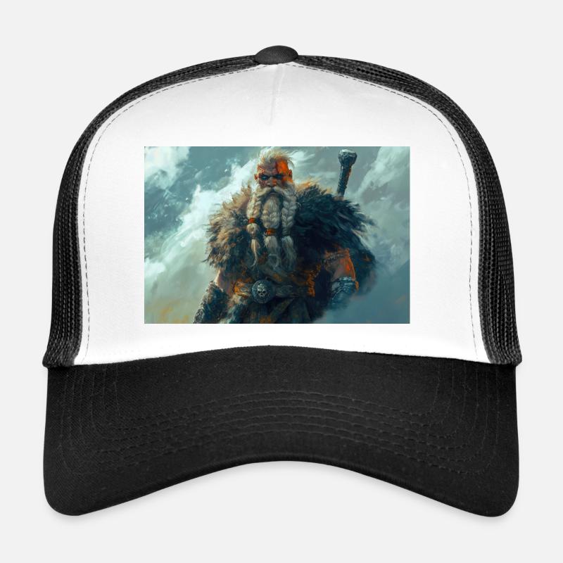 Poster Illustration Viking - Trucker Cap - white/black