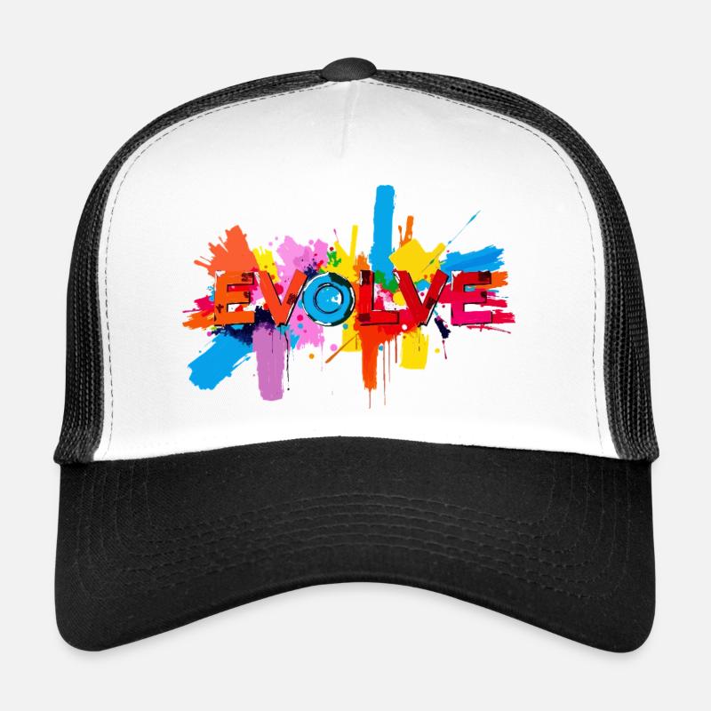 Weiterentwickeln - Trucker Cap - Weiß/Schwarz