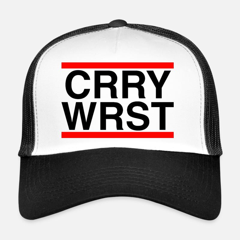 Currywurst in Rot und Schwarz Trucker Cap