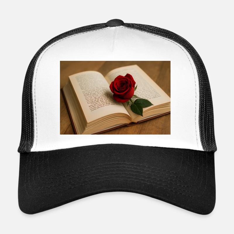 Buche und rote Rose Trucker Cap