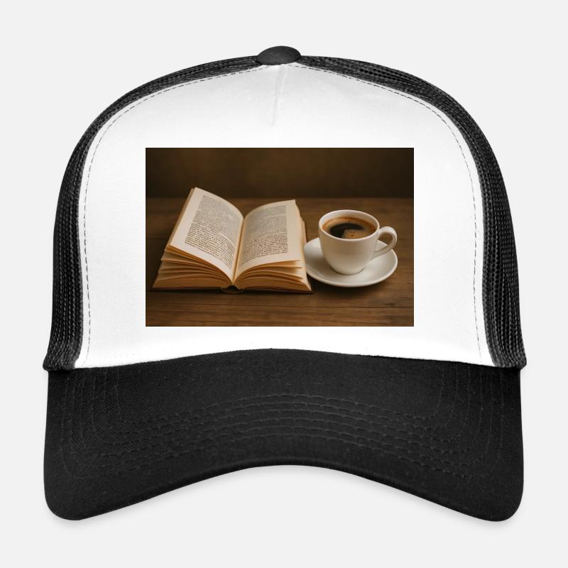 Book and coffee Trucker Cap