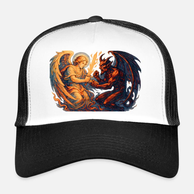 Celestial Archangel vs Infernal Beast - Trucker Cap - white/black