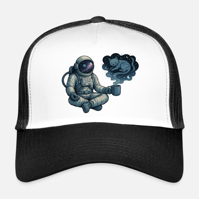 Cosmic Coffee Break - Trucker Cap - white/black