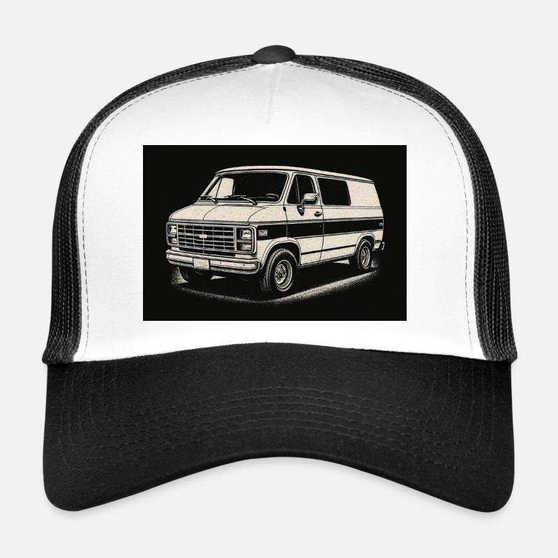Illustration de fourgon vintage Casquette trucker 