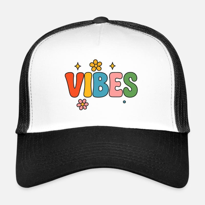Cheerful vibes in pastel colours - Trucker Cap - white/black