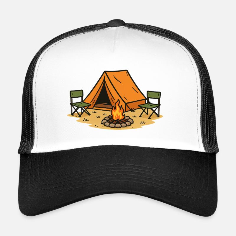 Adventurous Camping Camp Design Trucker Cap