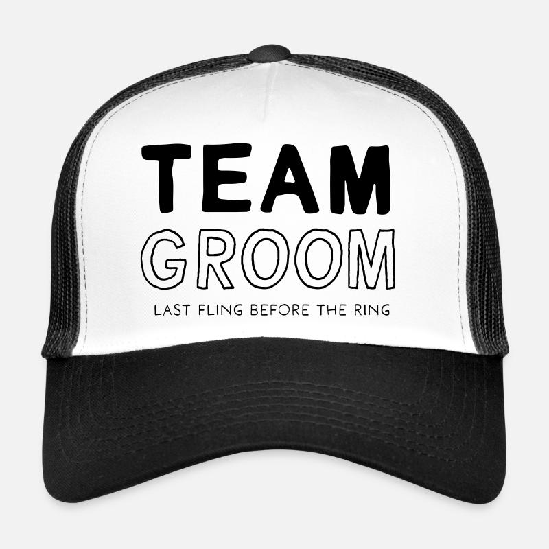 Équipe Groom - Casquette trucker  - blanc/noir