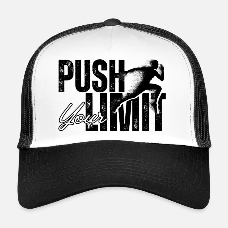 PUSH_YOUR_LIMIT - Casquette trucker  - blanc/noir