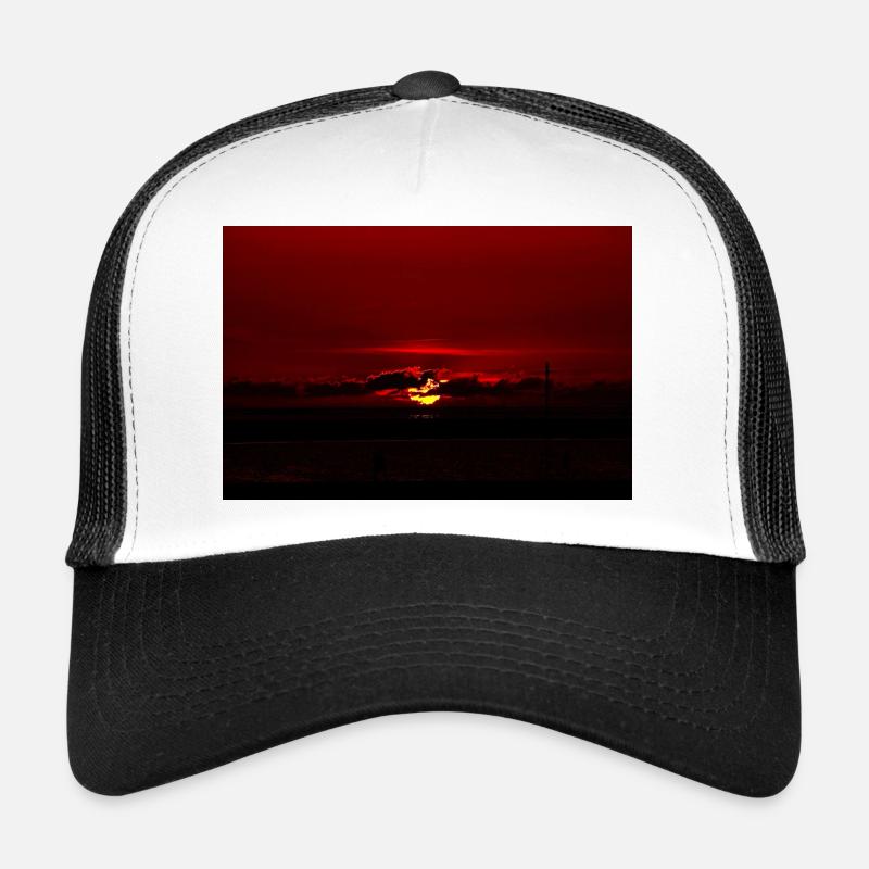 Sonnenuntergang - Trucker Cap - Weiß/Schwarz