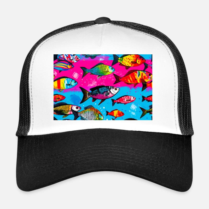 Bunte Fische auf hellen Hintergründen Trucker Cap