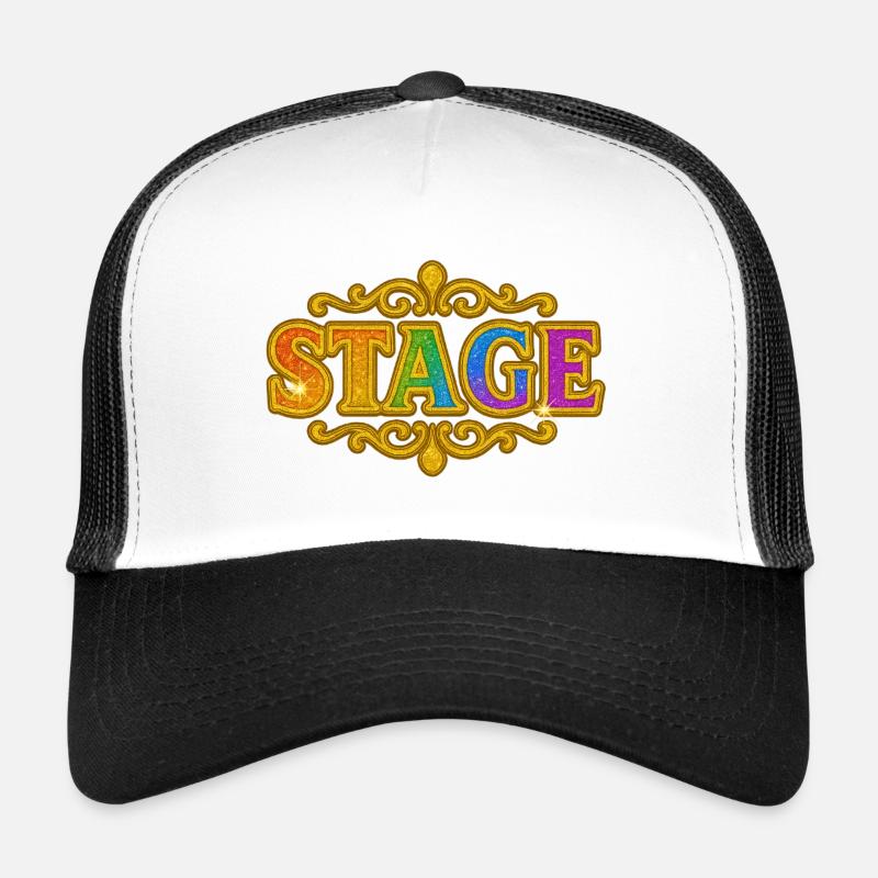 Motif de scène STAGE avec brillance colorée Casquette trucker 