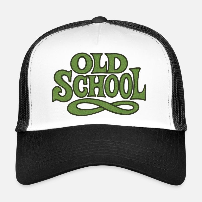 Emblème vert de la vieille école Casquette trucker 