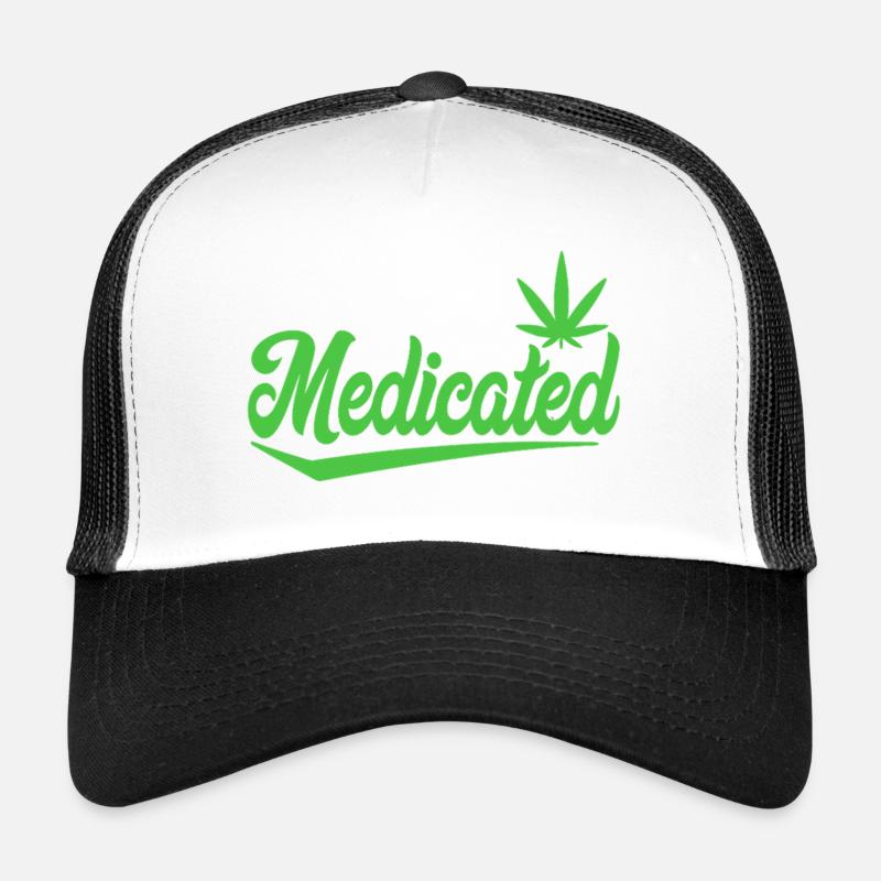 Medicated Script with Leaf | 420 Chill Vibes Trucker Cap