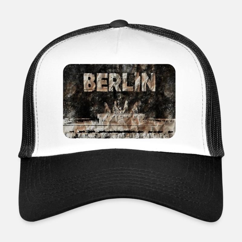 Berlin Weathered concrete pattern Trucker Cap