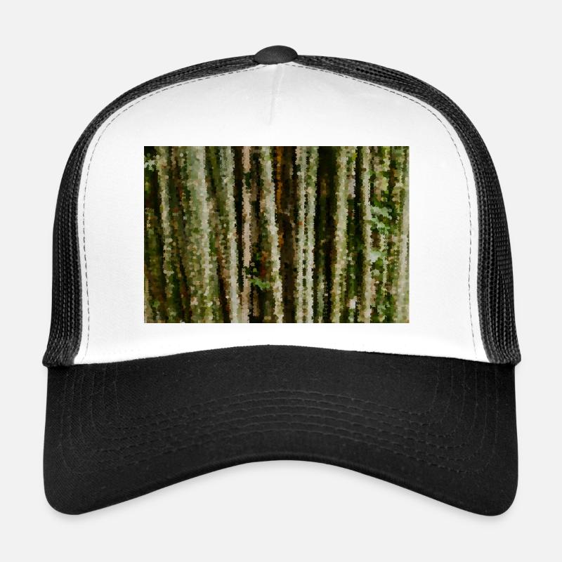 Birkenwald Pixelstreifen - Trucker Cap - Weiß/Schwarz
