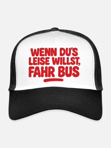 Si vous voulez que ce soit calme, prenez le bus - Casquette trucker  - blanc/noir - Devant