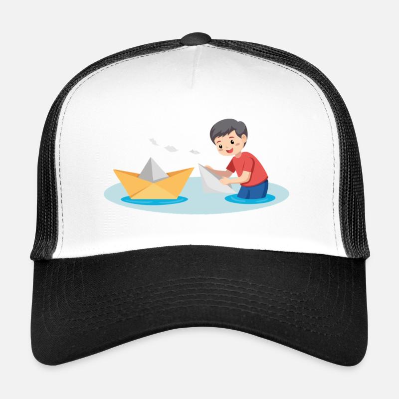Jeu de bateau en papier Casquette trucker 