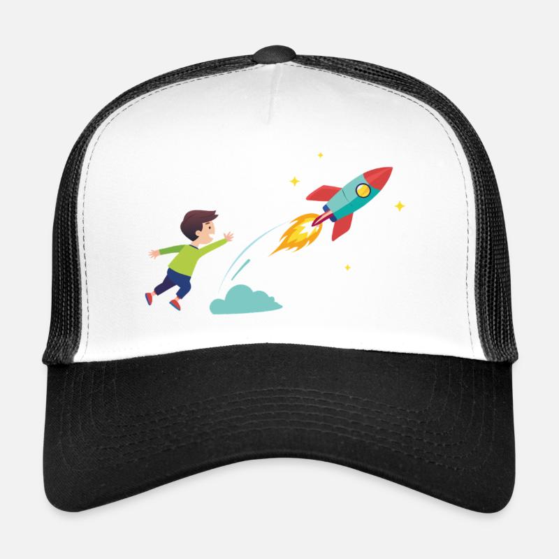 Kid Rocket Launch Adventure - Trucker Cap - white/black