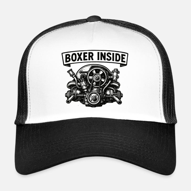 Boxer inside - Trucker Cap - white/black