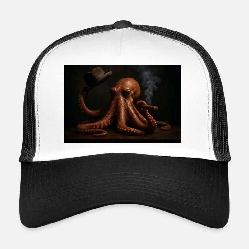Oktopus Smoking Chic Hut Trucker Cap